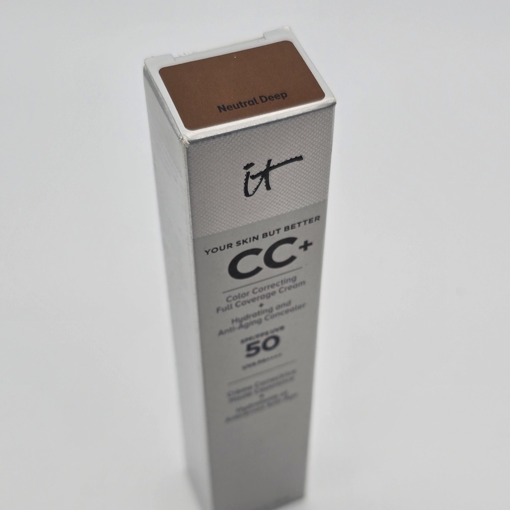 It Cosmetics SPF 50 CC+ Full Coverage Cream Neutral Deep 1.08oz